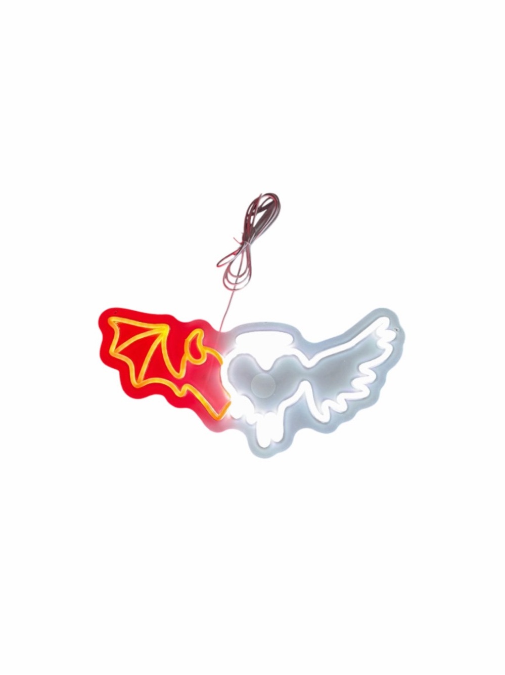 LED Bat and Angel Wing Neon Light Party or Room Decor - Red and White